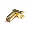 SMA Connector Angled Threaded 50 Ohm Through Hole Gold Plating