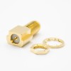 SMA Connector Assembly Female Straight Standard SMT Panel Mount Gold Plating