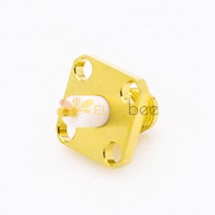 SMA Connector Board Mount Female 180 Degree 4 Holes Flange PCB Welding Plate