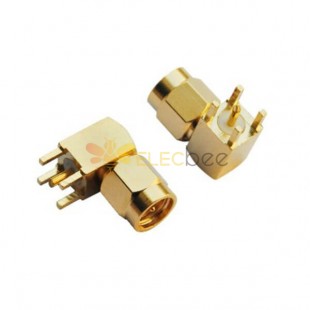 20pcs SMA Connector Right Angled Male for PCB Mount