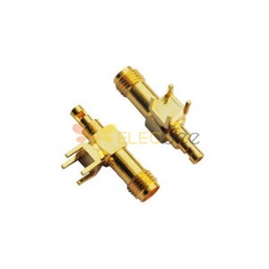 SMA Connector Coaxial Angled Femelle pour PCB Mount