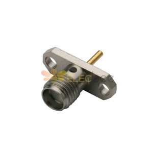SMA Connector Coaxial Sraight 2Hole Flange Jack for Panel Mount