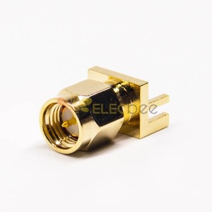 SMA Connector Edge Mount PCB Mâle Socket Gold Plaqué