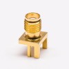 20 piezas conector SMA montaje de borde hembra para montaje PCB hembra chapado en oro
