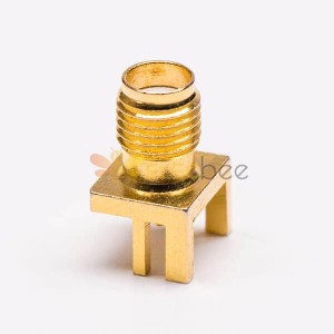 20 piezas conector SMA montaje de borde hembra para montaje PCB hembra chapado en oro