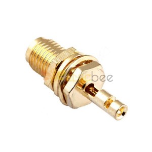 SMA Connector Female Bulkhead For Cable With Washer And Nut