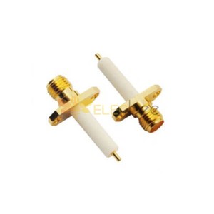 SMA Connector Female Panel Mount Coaxial 2Hole Flange