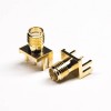 SMA Connector Female Straight 50 Ohm Edge Mount for PCB Gold Plating