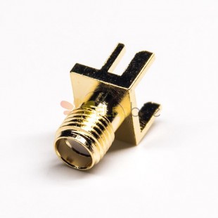 20pcs SMA Connector Female Straight 50 Ohm Edge Mount for PCB Gold Plating