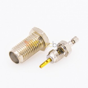 SMA Connector for Cable Straight Female Crimp With Solder for 0.4D