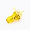 SMA Connector GND Female 180 Degree Rear Bulkhead for PCB Mount Welding Plate