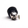 SMA Connector Male 180 Degree Solder Type for Coaxial Cable Black Plastic Shell