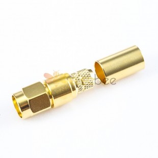 SMA Connector Male Crimp for SYV50-5 Cable 180 Degree