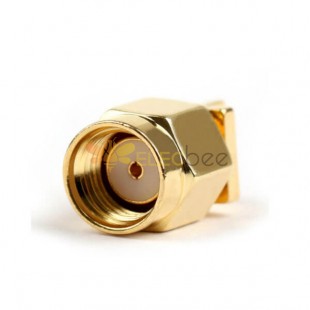 20pcs SMA Connector RP-Male Straight For PCB Mount