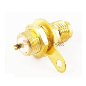 SMA Connector Panel Mount Female Staight Soder Type For Cable