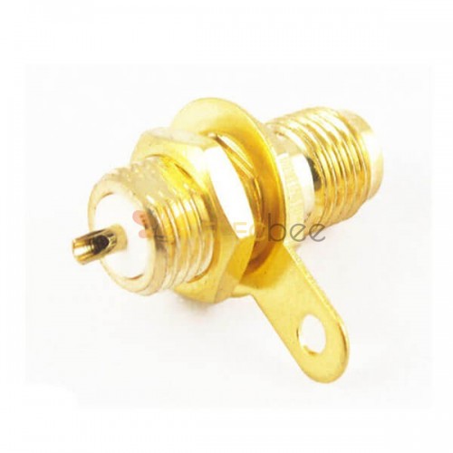 SMA Connector Panel Mount Female Staight Soder Tipo para cabo