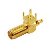 SMA Connector PCB Mount Right Angle Female Solder Type