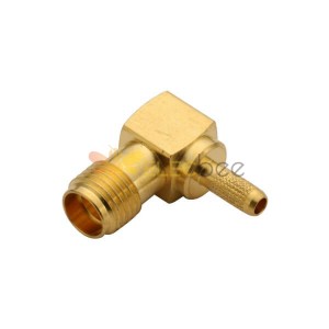 SMA Connector RG400 Right Angled Female Crimp Type For Cable