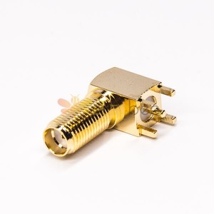 SMA Connector Right Angle Jack Through Hole pour PCB Mount