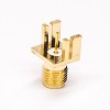 Conector SMA montaje de borde hembra para montaje en placa de oro de 180 grados de montaje en placa de PCB