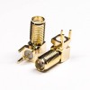 20pcs SMA Connector Right Angled Through Hole Gold Plating Panel Mount