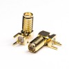 20pcs SMA Connector Right Angled Through Hole Gold Plating Panel Mount