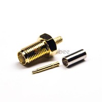 SMA Connector RP Female Crimp Type for RG316 Coaxial Cable Gold Plating