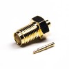 SMA Connector RP Female Straight Male Pin Solder Type Gold Plating