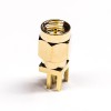 20pcs SMA Connector Straight Male Gold Plating 180 Degree Plate Edge Mount