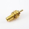 SMA Connector Thread Panel Mount Female 180 Degree Front Bulkhead Crimp With Solder for 1.13MM Câble
