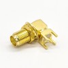 SMA Connector Type Right Angled Female Through Hole for PCB Mount