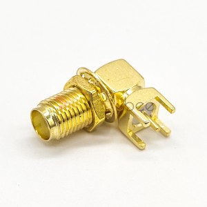 20pcs SMA Connector Type Right Angled Female Through Hole for PCB Mount