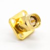 20pcs SMA Connector Video Male Straight 4Hole Flange with extended PTFE