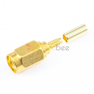 SMA Crimp for RG174/RG316/LMR100 Cable Connector Male 180 Degree