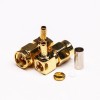 20pcs SMA Crimp Plug Right Angled Gold Plating for Coaxial Cable