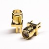 SMA Edge Mount Connector Straight Female PCB Mount Gold Plating