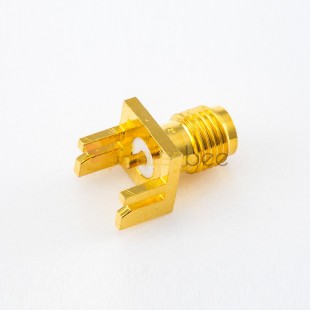 SMA End Launch Connector PCB Mount Female 180 Degree