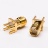 20pcs SMA Female PCB Edge Mount Connector RP Gold Plated Straight