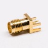 SMA Female PCB Edge Mount Connector RP Gold Plated Straight