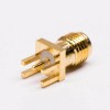 SMA Female PCB Edge Mount Connector RP Gold Plated Straight
