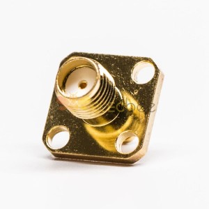 20 piezas Sma hembra 4 agujeros conector de brida tipo de soldadura recta para Cable RF1.13