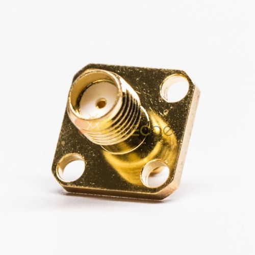 20pcs Sma Female 4 Holes Flange Connector Straight Solder Type for Cable RF1.13