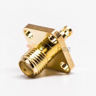 Sma Female 4 Holes Flange Connector Straight Solder Type for Cable RF1.13