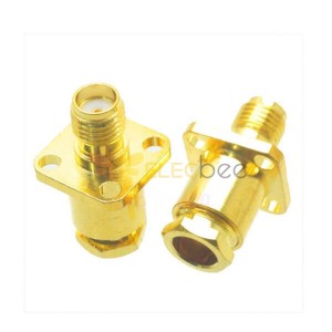 SMA Female Clamp Connector Straight Type With Four Holes Flange for LMR300