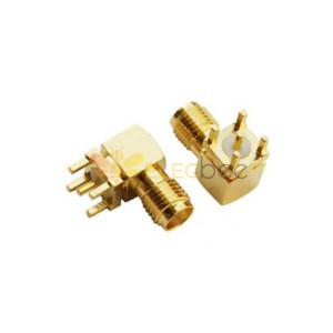 20pcs SMA Female Connector Right Angled Thru Hole for PCB Mount