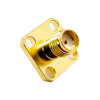 SMA Female Panel Mount Connector Female Straight 4 Holes Flange Solder Cup for Cable
