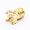 SMA Female PCB Connector Vertical Type 50Ohm Gold Plating