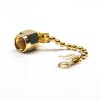 Dustproof SMA Cap with Chain Gold Plating