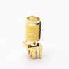 SMA Female PCB Edge Mount Connector Female Straight Gold Plating