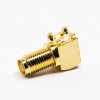 20 piezas SMA hembra PCB conector de ángulo recto chapado en oro a través del orificio